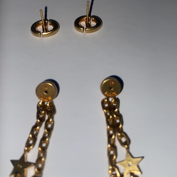 Christian Dior CD Navy Earring with White Resin Pearl - Picture 6 of 9